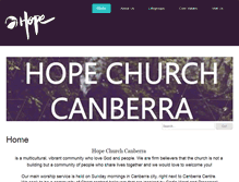 Tablet Screenshot of hopecanberra.org.au